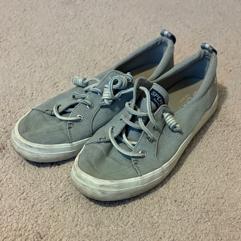 Sperry Light Blue Canvas Boat Shoes